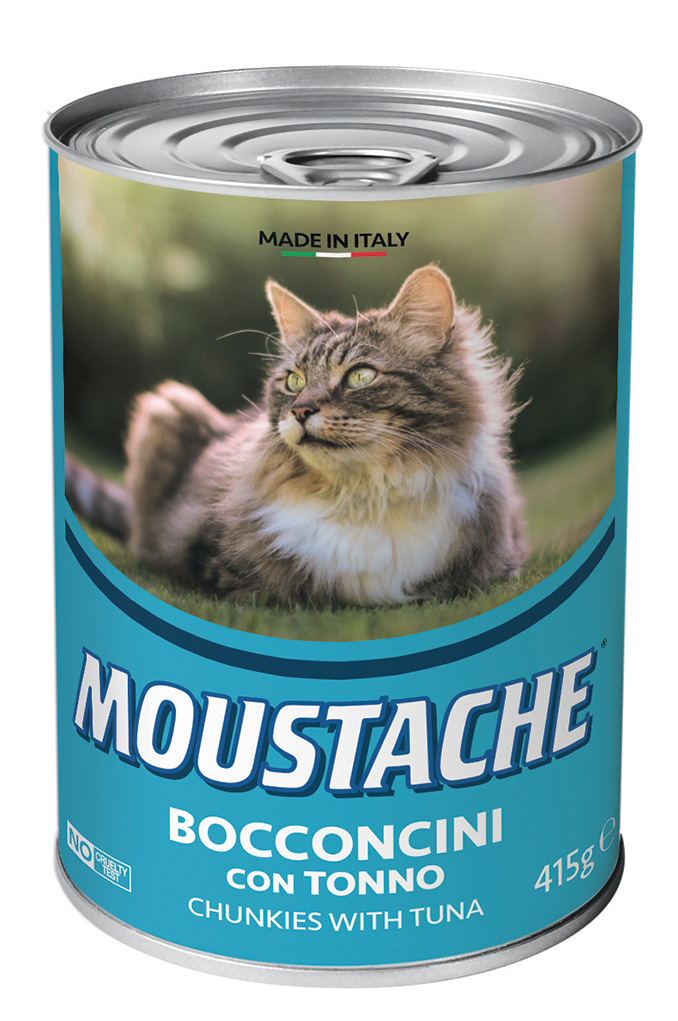 Moustache Adult Bocconcini con Tonno 415gr
